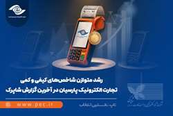 رشد متوازن شاخص‌های کیفی و کمی تجارت الکترونیک پارسیان در آخرین گزارش شاپرک